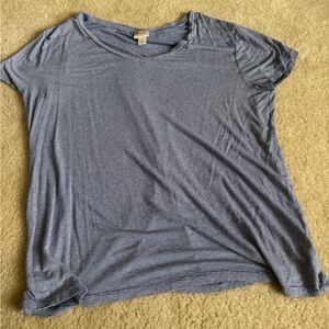 Mossimo Supply Co. Heather Blue V-Neck Tee